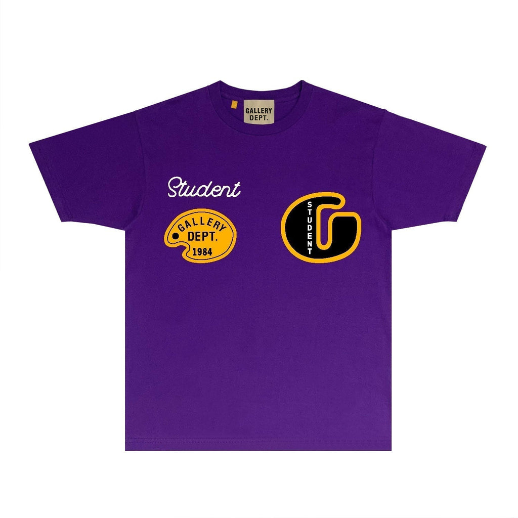 Gallery Dept T Shirt Retro Printed Loose Short-Sleeved Shirt